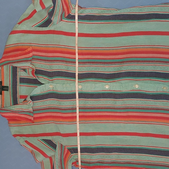 LRL Lauren Jeans Co Ralph Lauren Multi-colored Stripes Down Long-sleeves Size XL - Picture 9 of 13